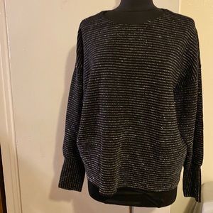 NWT ALFANI Women SWEATER color black silver size XL